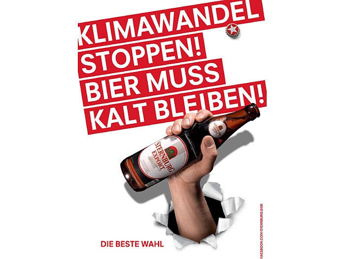 Klimawandel stoppen! Bier muss kalt bleiben!