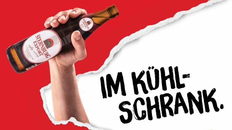 Sternburg Export: Im Kühlschrank.